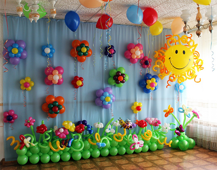 Оформление детского праздника воздушными шарами. Караганда.