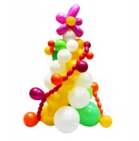 Новогодние фигуры из воздушных шаров. Подарок. Оформление праздника.