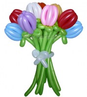 Цветы из воздушных шаров. Тюльпаны.